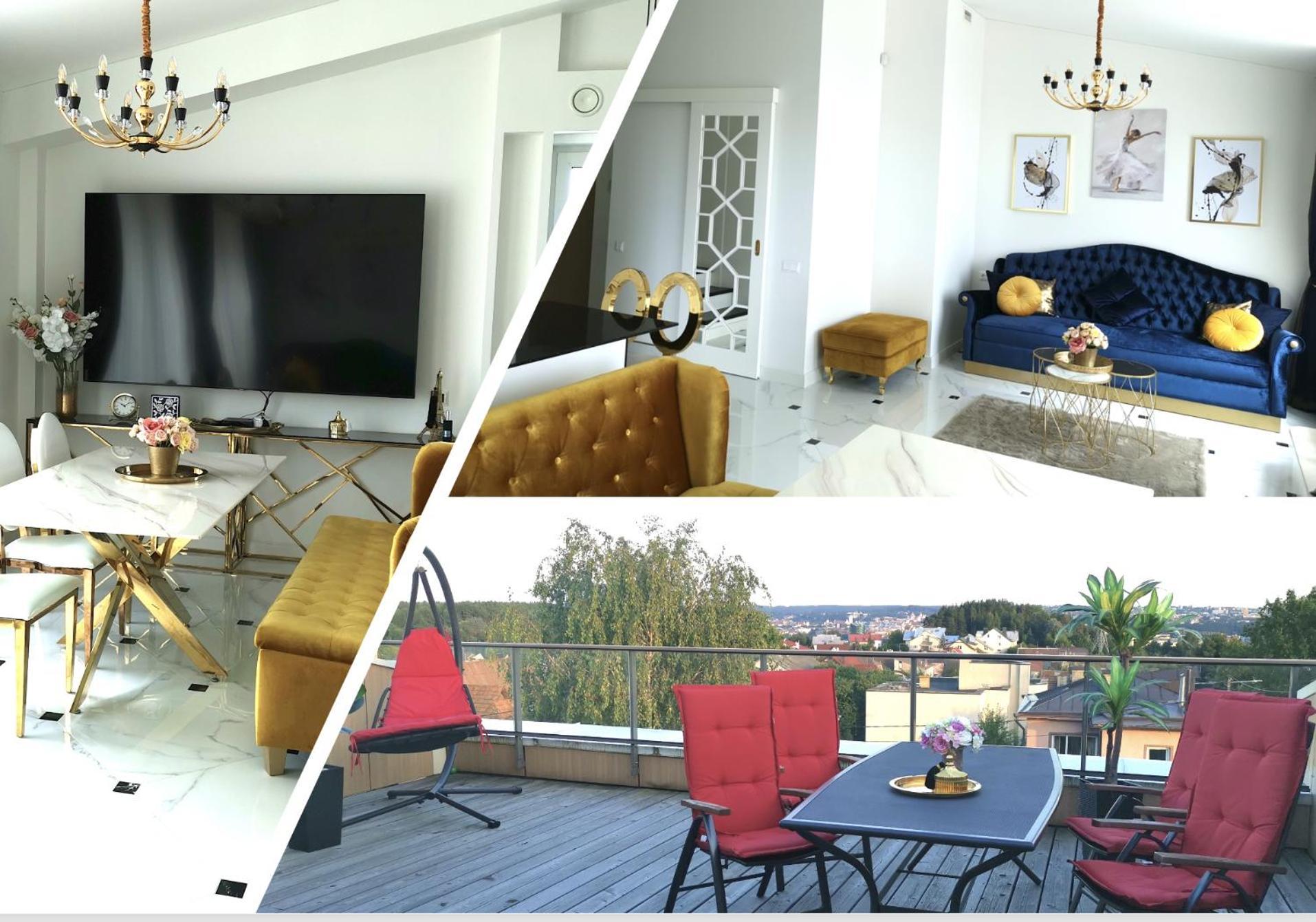Апартаменты Luxury Penthouse With Large Terrace & Panoramic Old Town View Вильнюс Экстерьер фото